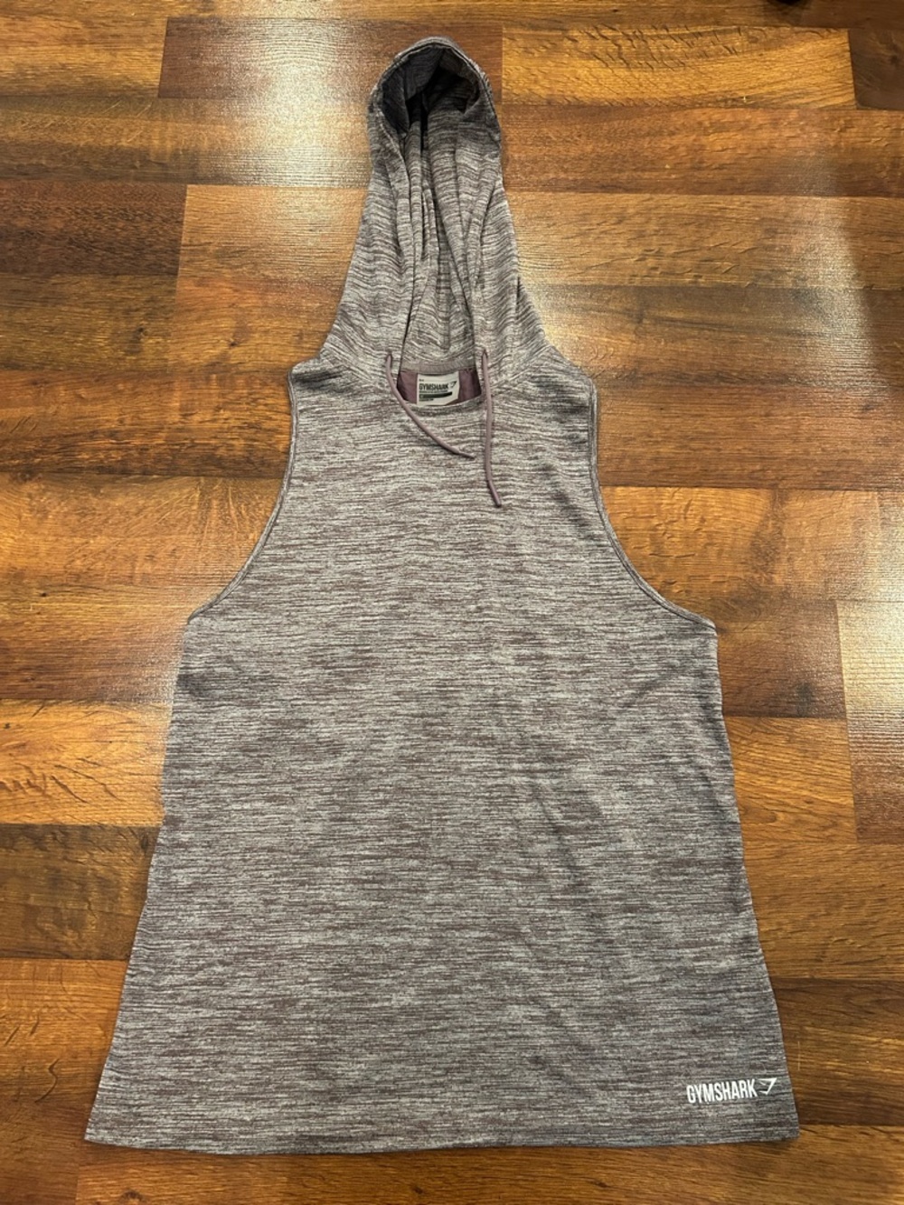 Gymshark Hooded Tank Top Activewear Workout Purple Heather Women's Size Medium